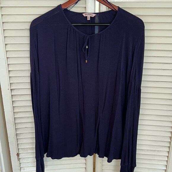 Boho ☮️ Blouse Festival Basic Gold ties Flowy Chic comfy by Juicy🍉Couture - Picture 1 of 17